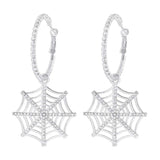 Halloween Spider Web Dangle Hoop Earrings - Trendsi - Flyclothing LLC