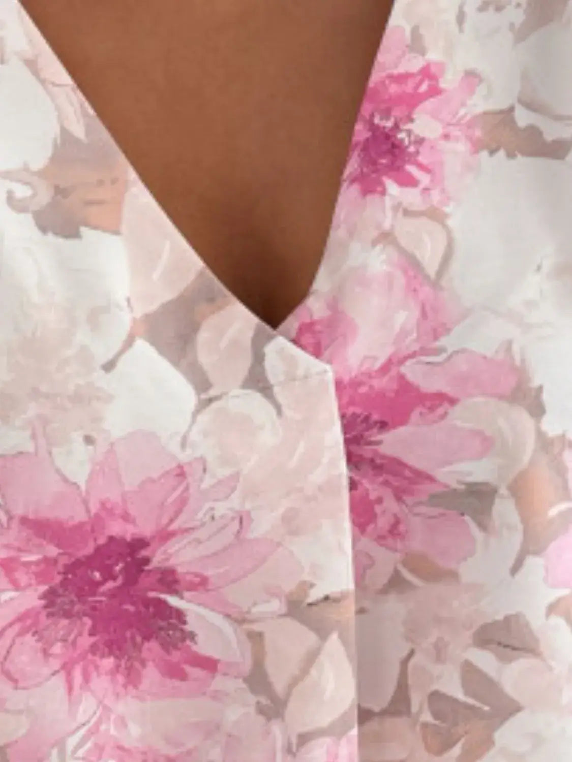 Floral V-Neck Long Sleeve Blouse - Trendsi - Flyclothing LLC