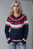 Angel Wings Graphic Round Neck Long Sleeve Sweater - Trendsi