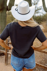 Bull Head Skull Round Neck Short Sleeve T Shirt - Trendsi - Flyclothing LLC