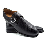 59-503-BLK ROMAN Peccary Monk Strap, Black - Zelli Italia - Flyclothing LLC