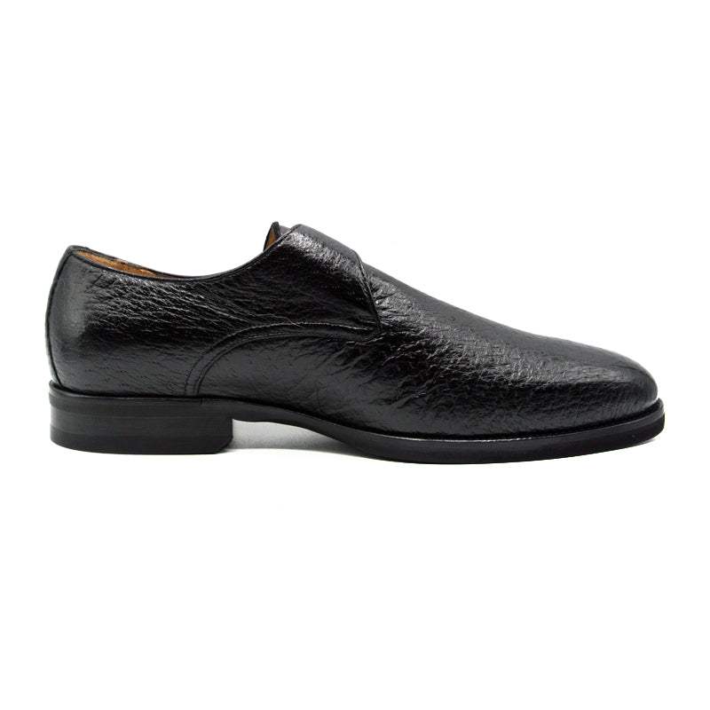 59-503-BLK ROMAN Peccary Monk Strap, Black - Zelli Italia - Flyclothing LLC