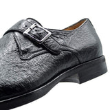 59-503-BLK ROMAN Peccary Monk Strap, Black - Zelli Italia - Flyclothing LLC