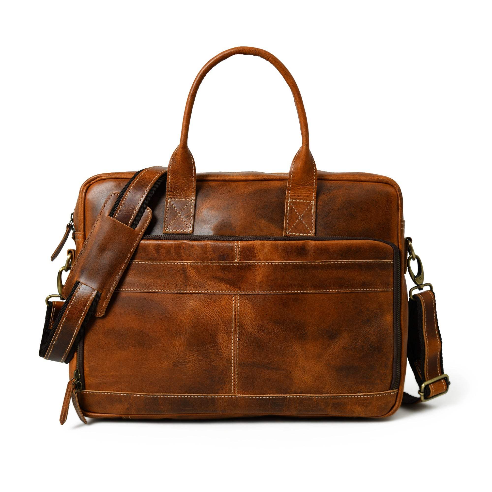 Bison Elite Office Briefcase - Classy Leather Bags - Flyclothing LLC