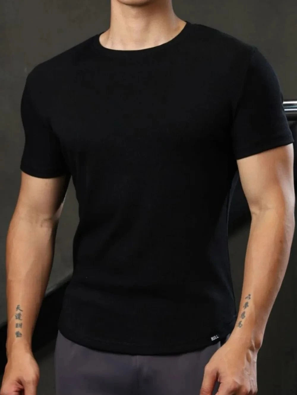 Men's Plus Size Round Neck Short Sleeve T-Shirt - Trendsi
