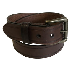 Classic Genuine Leather Western Belt (Black or Brown)