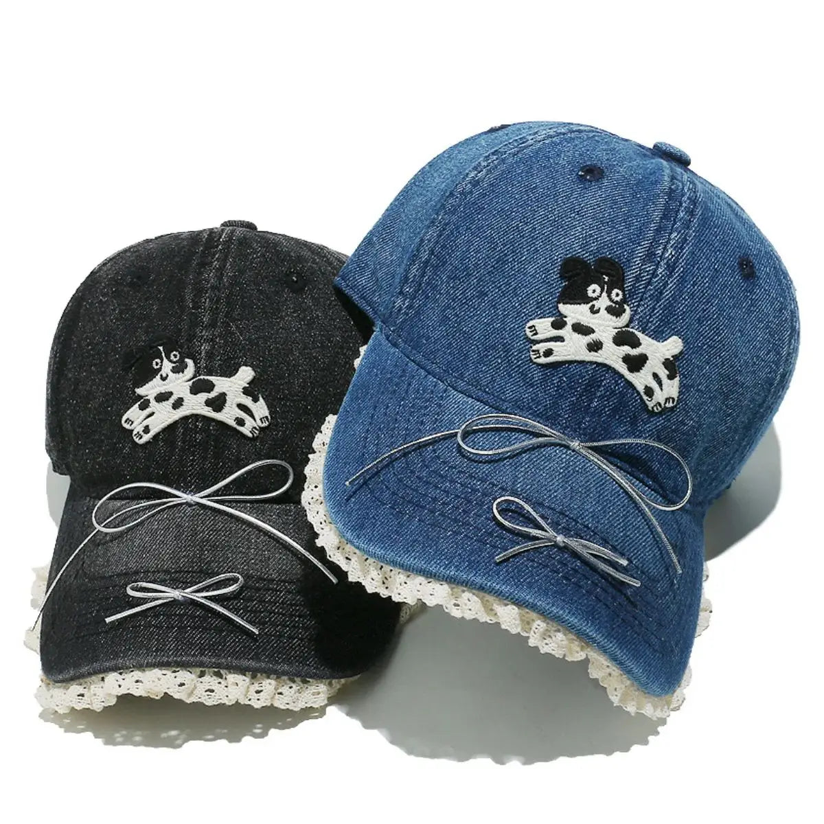Dog Bow Adjustable Baseball Cap - Trendsi - Flyclothing LLC