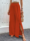 Slit Wide Leg Pants - Trendsi - Flyclothing LLC