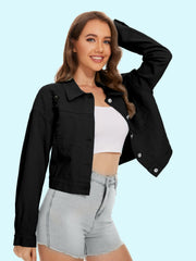 Distressed Distressed Button Up Denim Jacket - Trendsi