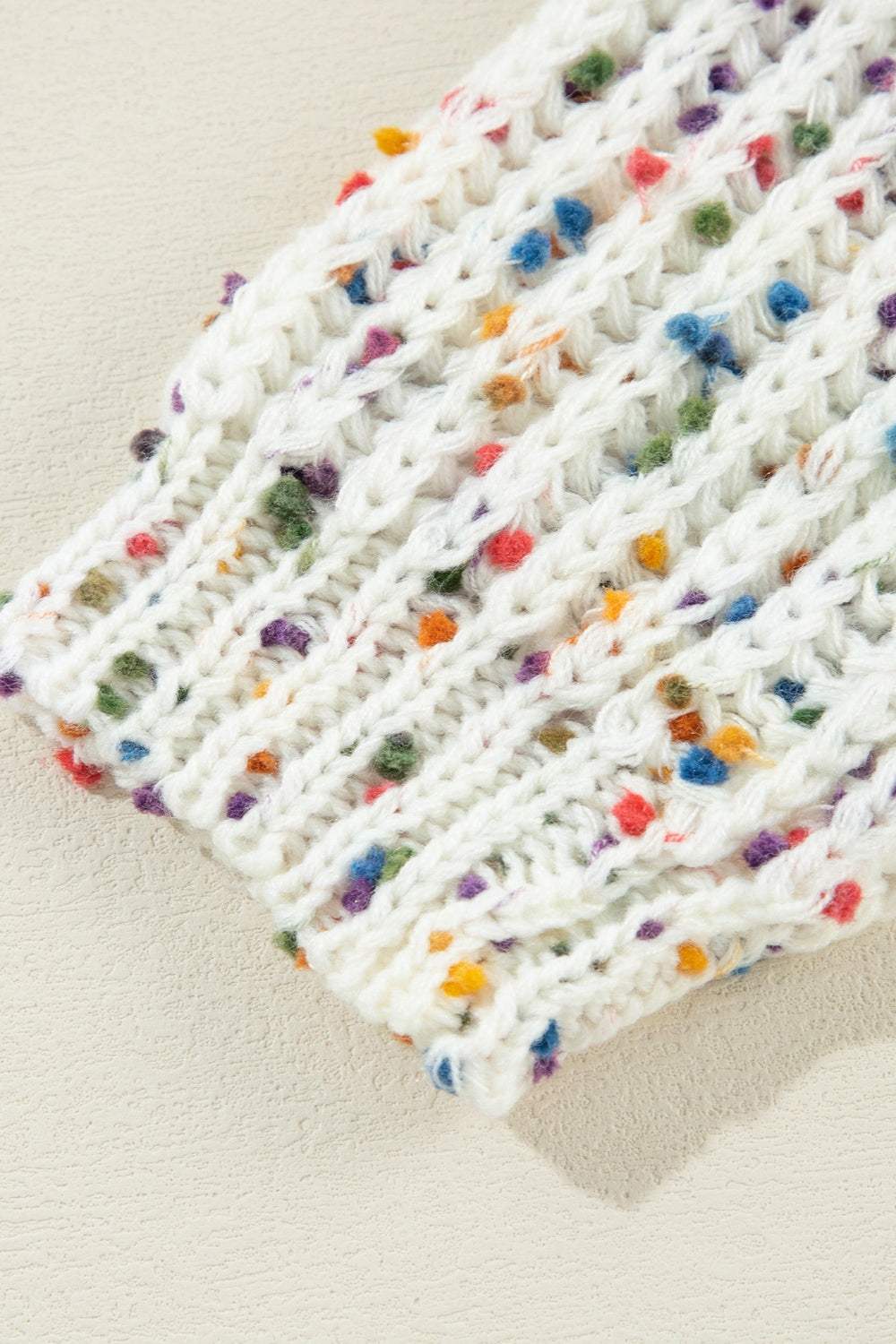 Twisted Confetti Boat Neck Sweater - Trendsi - Flyclothing LLC