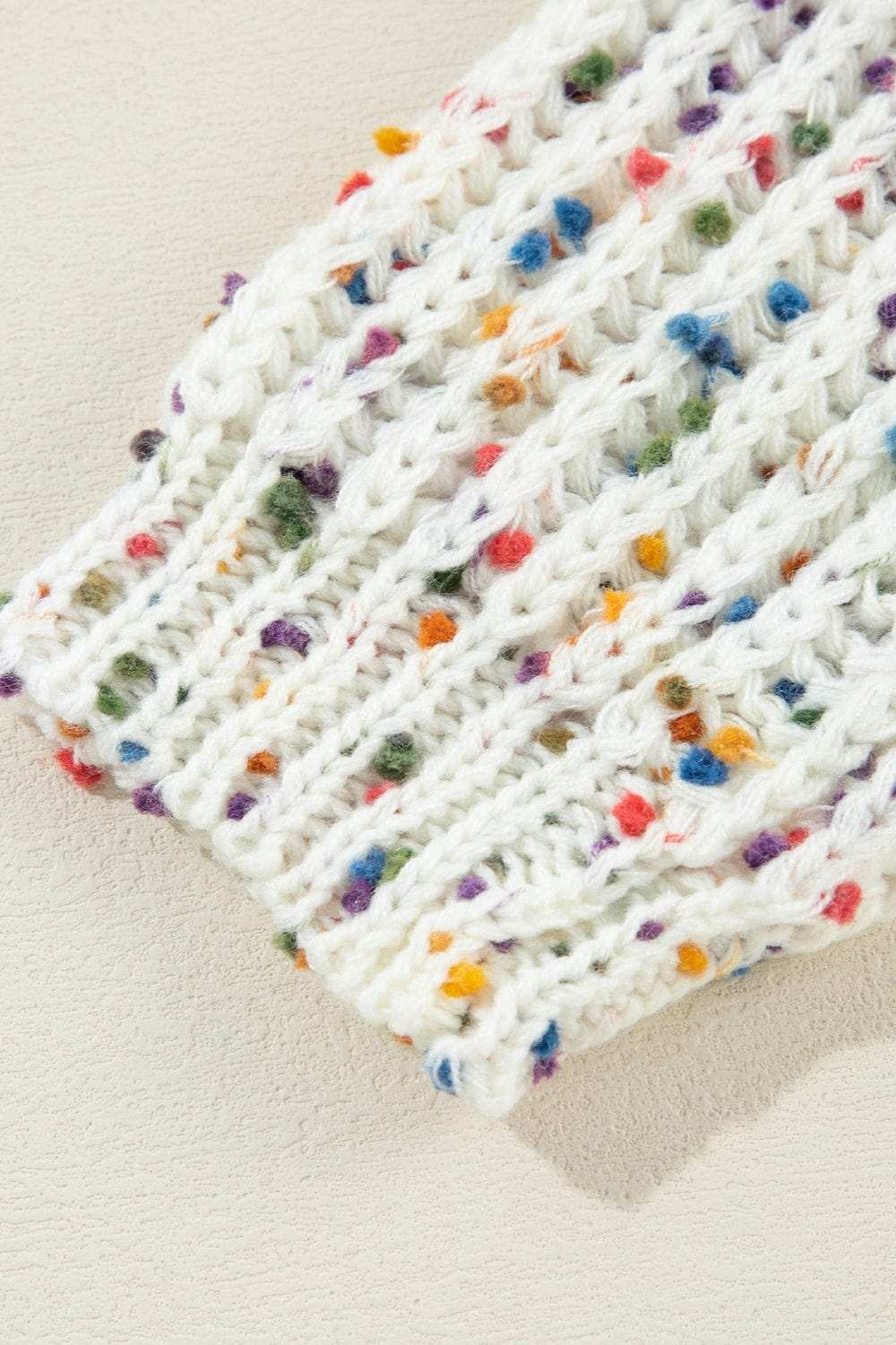 Twisted Confetti Boat Neck Sweater - Trendsi - Flyclothing LLC