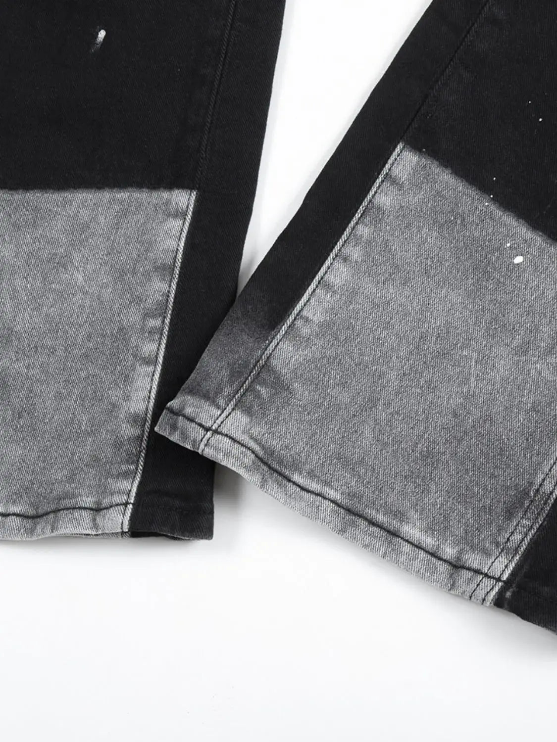 Men's Contrast Washed Bootcut Jeans - Trendsi - Flyclothing LLC