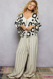 POL Open Front Cardigan with Varied Patterns - Trendsi - Flyclothing LLC