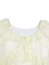 Ruffle Trimmed Long Sleeve Mini Dress - Trendsi - Flyclothing LLC