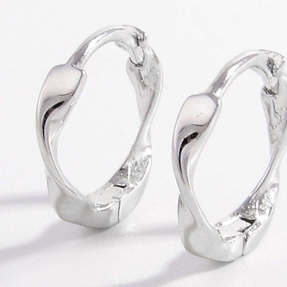 925 Sterling Silver Hoop Earrings - Trendsi - Flyclothing LLC