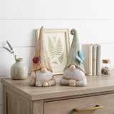 Set of Two Green Ivory And Light Brown Resin Gnome Tabletop Sculptures - HomeRoots - Flyclothing LLC