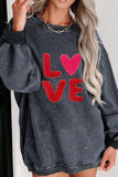 Valentine’s Day LOVE Round Neck Long Sleeve Sweatshirt - Trendsi - Flyclothing LLC