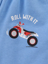 Children's Cartoon ATV Print Tee and Shorts Set - Trendsi - Flyclothing LLC