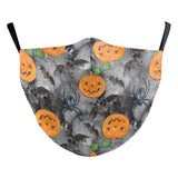 Digital Printing Halloween Skull Pumpkin Creative Design Double-layer Dustproof Mask