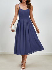 Scoop Neck Midi Cami Dress - Trendsi