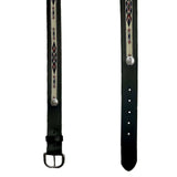 Rockmont Clothing Black Tapered Native Ribbon Genuine Leather Western Belt with Conchos - Rockmount Clothing - Flyclothing LLC