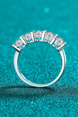 2.5 Carat Moissanite 925 Sterling Silver Ring - Trendsi - Flyclothing LLC