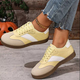 Round Toe Lace Up Sneakers - Trendsi - Flyclothing LLC