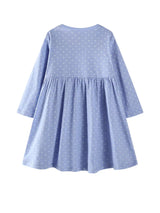 Children's Cute Bunny Embroidered Polka Dot Dress - Trendsi - Flyclothing LLC