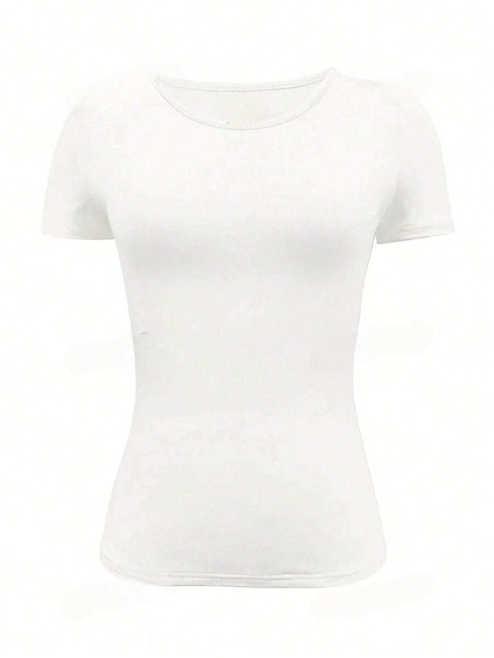 Round Neck Short Sleeve T-Shirt - Trendsi - Flyclothing LLC