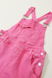 Distressed Pocketed Wide Strap Denim Overalls - Trendsi