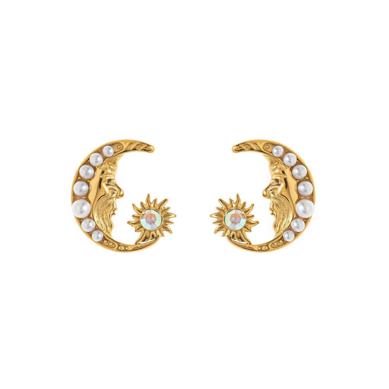 Fashion Stainless Steel Pearl Earrings - My Store - Flyclothing LLC
