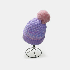 Gradient Knit Hat with Pompom - Trendsi