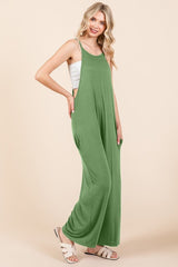 Culture Code Full Size Sleeveless Wide Leg Jumpsuit with Pockets - Trendsi