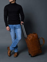 Harbor Leather Trolly Carry-On - Classy Leather Bags - Flyclothing LLC