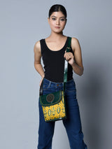 Vibrant Heritage Ajrakh Satchel - Classy Leather Bags - Flyclothing LLC