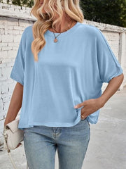 Lovelet Round Neck Half Sleeve T-Shirt - Trendsi