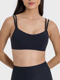 Scoop Neck Double Strap Active Cami - Trendsi - Flyclothing LLC