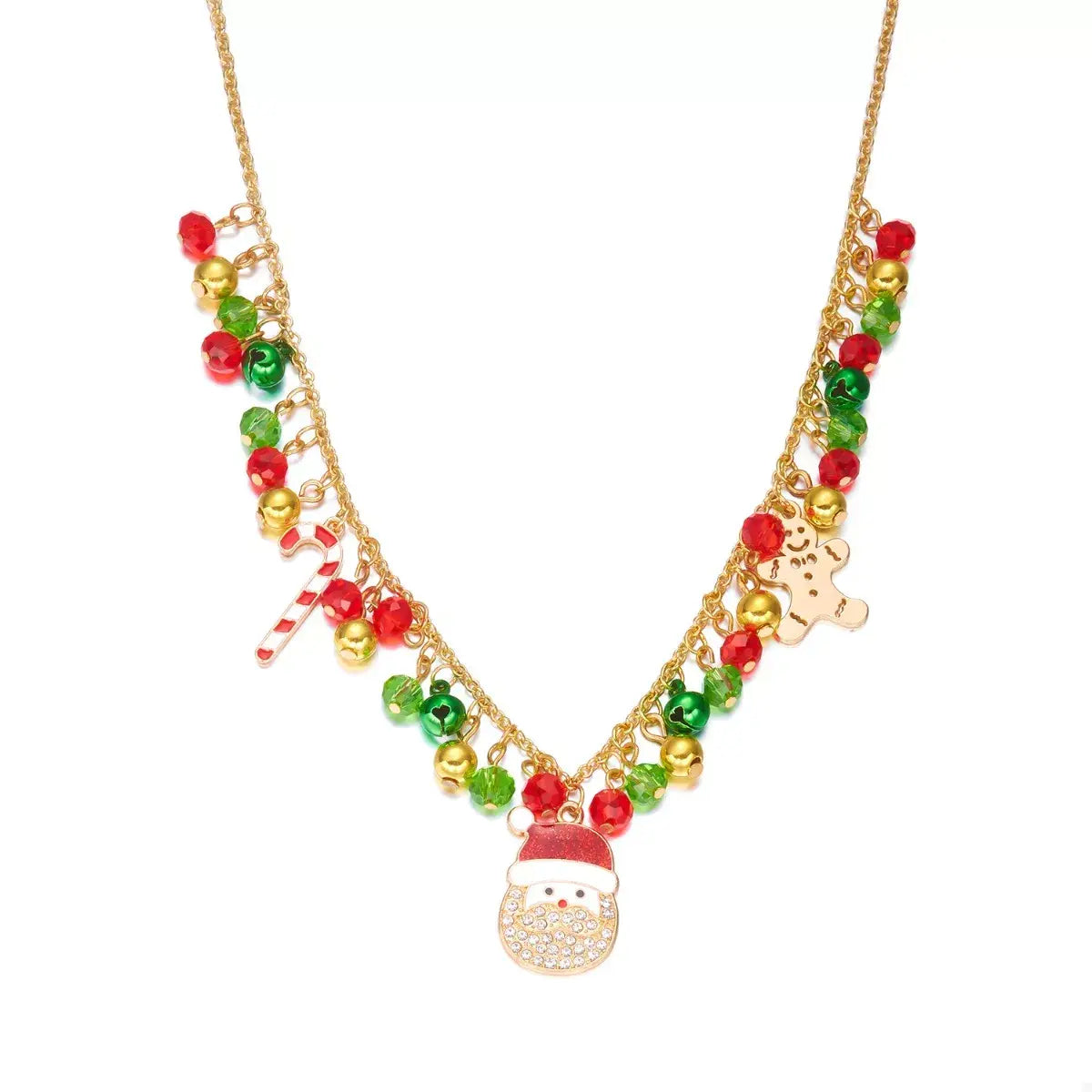 18K Gold-Plated Christmas Charm Necklace - Trendsi - Flyclothing LLC