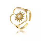 18K Gold-Plated Adjustable Open Ring - Trendsi - Flyclothing LLC