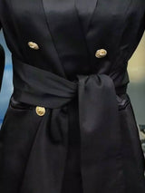 Double-Breasted Slim Fit Blazer - Trendsi - Flyclothing LLC