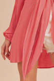 Aemi + Co Tied Collared Neck Long Sleeve Top - Trendsi