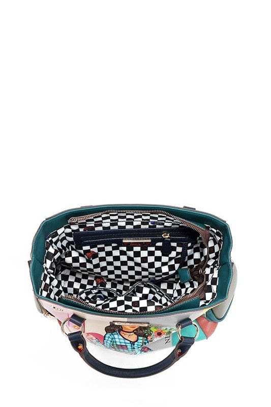 Nicole Lee USA Eco-Leather Handbag with Side Pockets - Trendsi - Flyclothing LLC