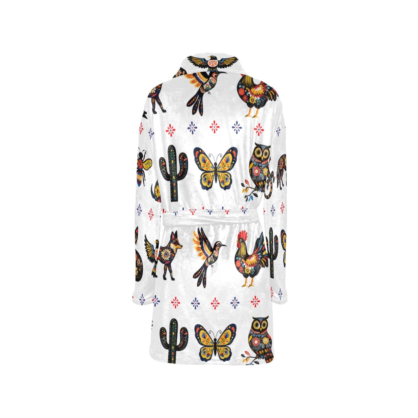 Baha Ranch Colores De Mexico Talavera Floral Animals Robe