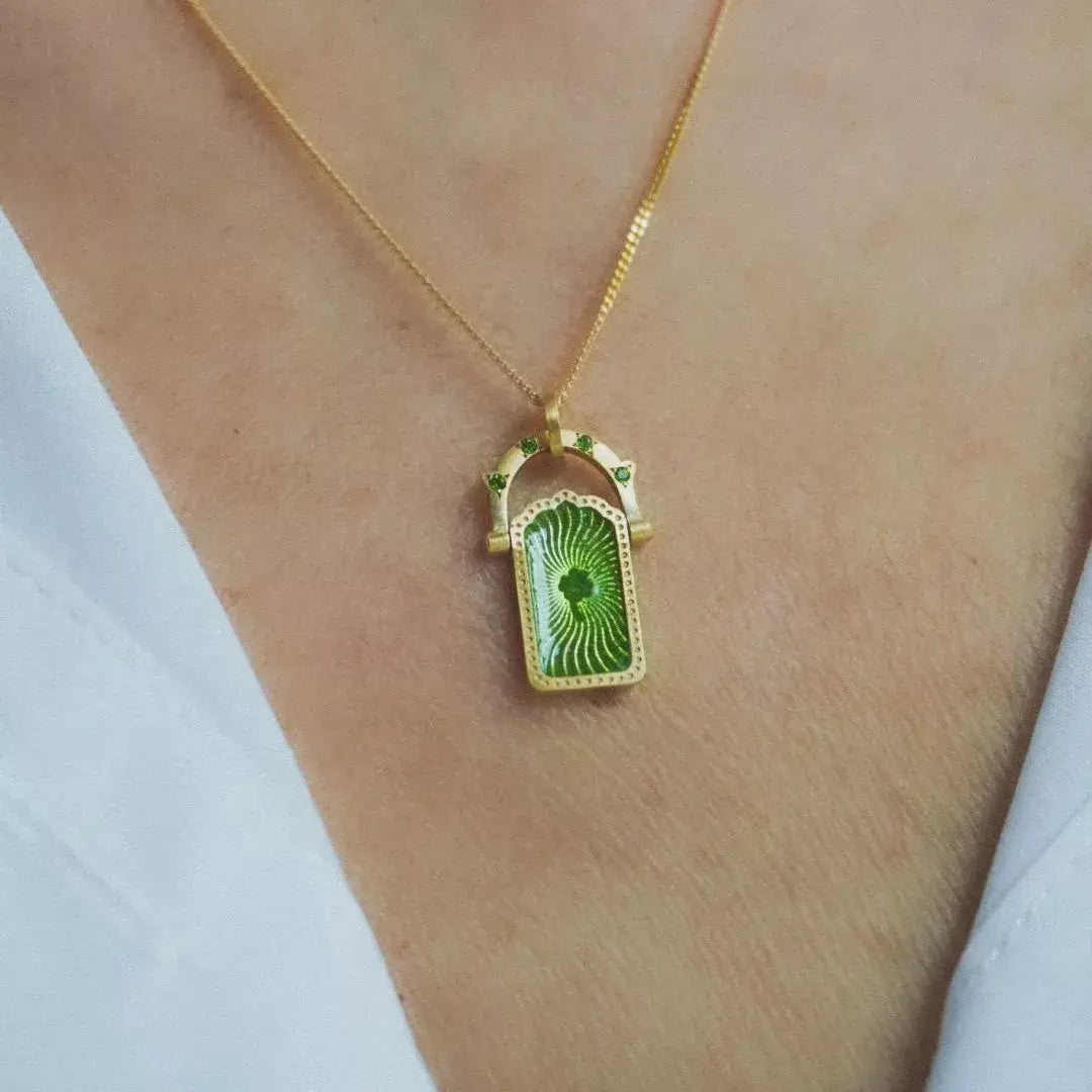 18K Gold-Plated Titanium Steel Pendant Necklace - Trendsi - Flyclothing LLC