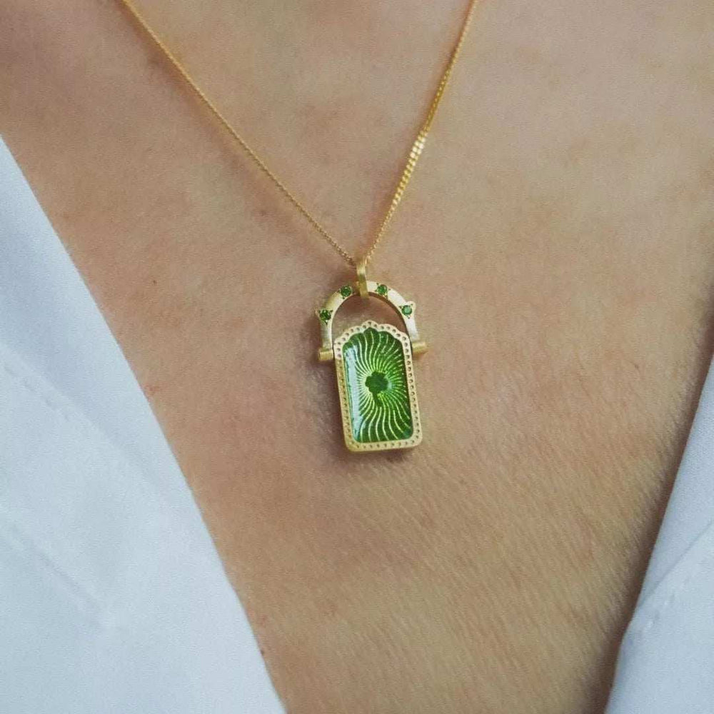 18K Gold-Plated Titanium Steel Pendant Necklace - Trendsi - Flyclothing LLC