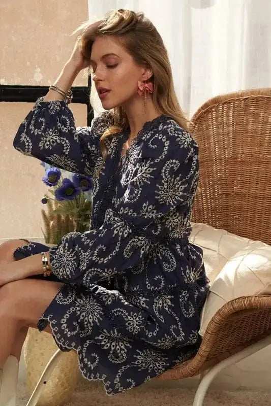 ADORA Puff Sleeve Floral Dress - Trendsi - Flyclothing LLC