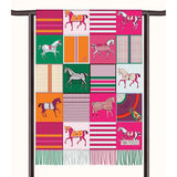 AWST Int'l Horses in Blankets Acrylic Cashmere Scarf-28" x 78" - Breeches.com - Flyclothing LLC