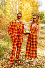 That 70s Suit | Thanksgiving Plaid Suit - Shinesty