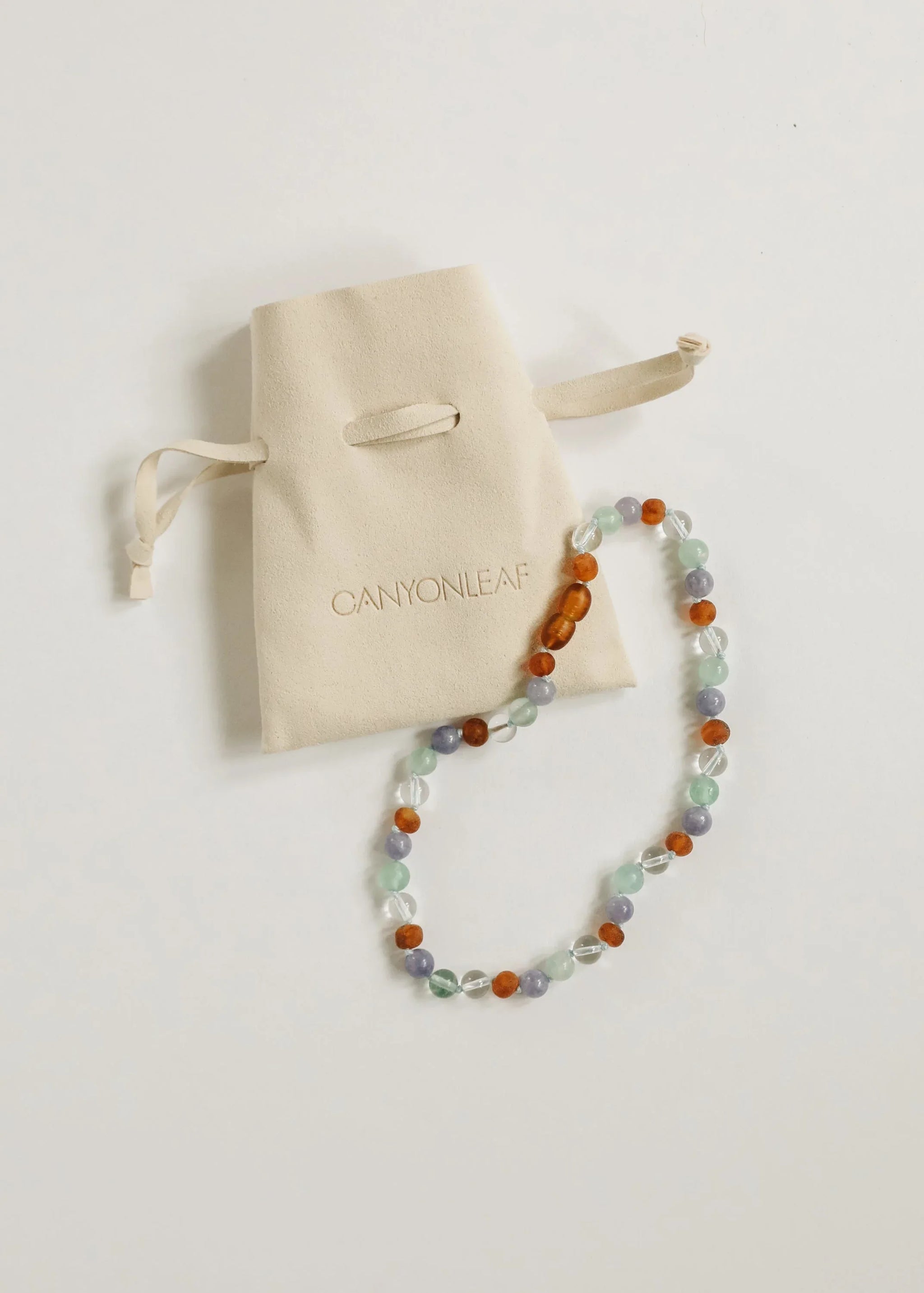 Baltic Sea Amber + Natural Gemstone || Beaded Necklace - CanyonLeaf - Flyclothing LLC
