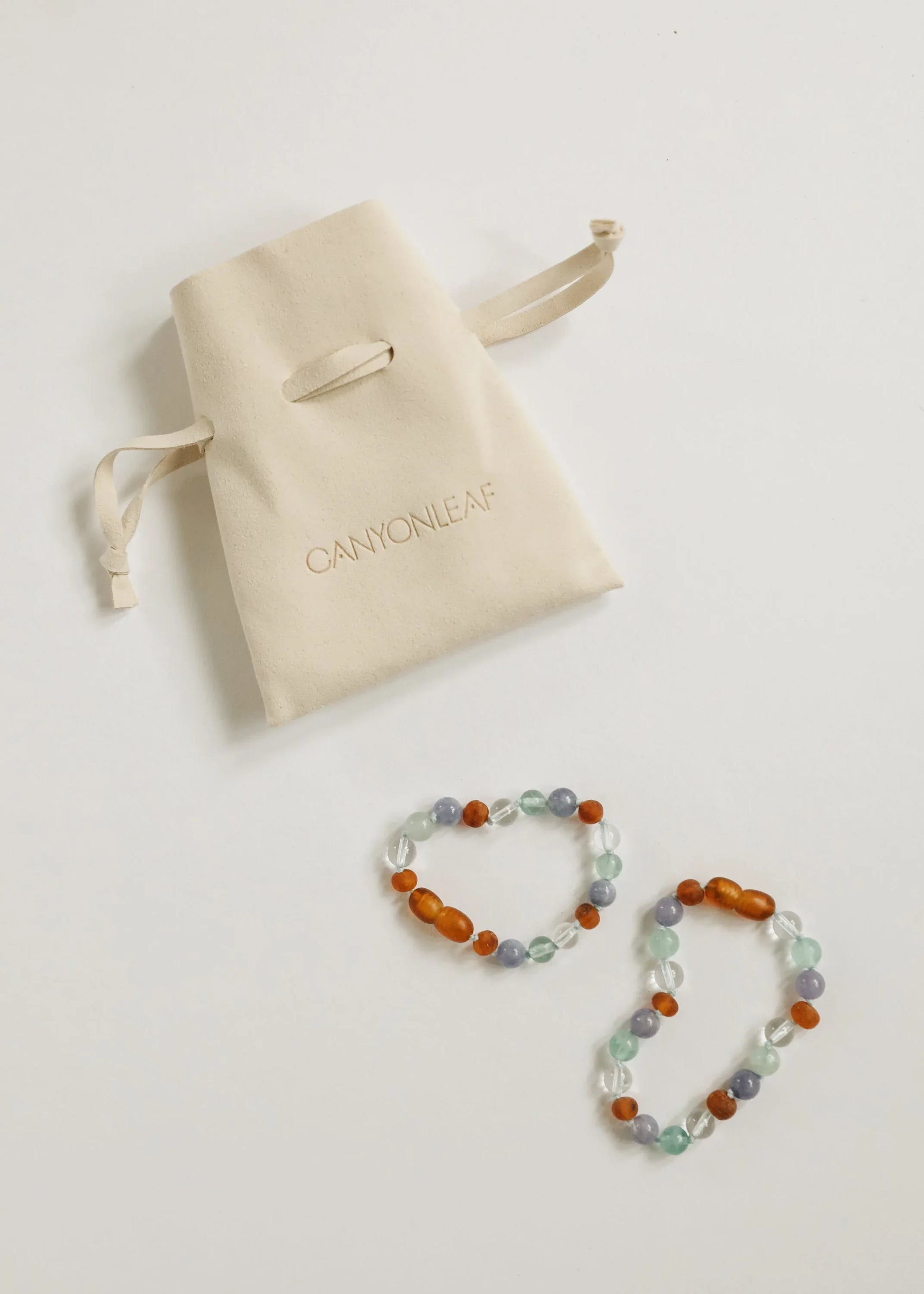 Baltic Sea Amber + Natural Gemstone || Anklet or Bracelet - CanyonLeaf - Flyclothing LLC
